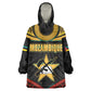 Mozambique Wearable Blanket Hoodie Black Red Tribal Design Map - African Pride