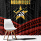 Mozambique Window Curtain Black Red Tribal Design Map - African Pride
