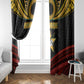 Mozambique Window Curtain Black Red Tribal Design Map - African Pride