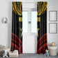 Mozambique Window Curtain Black Red Tribal Design Map - African Pride