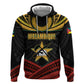 Mozambique Zip Hoodie Black Red Tribal Design Map - African Pride