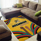 Mozambique Area Rug Yellow Red Green Swirl Independence Day - African Pride