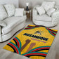 Mozambique Area Rug Yellow Red Green Swirl Independence Day - African Pride