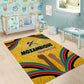 Mozambique Area Rug Yellow Red Green Swirl Independence Day - African Pride