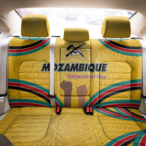 Mozambique Back Car Seat Cover Yellow Red Green Swirl Independence Day - African Pride