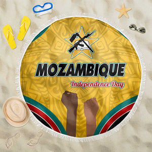 Mozambique Beach Blanket Yellow Red Green Swirl Independence Day - African Pride