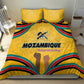 Mozambique Bedding Set Yellow Red Green Swirl Independence Day - African Pride