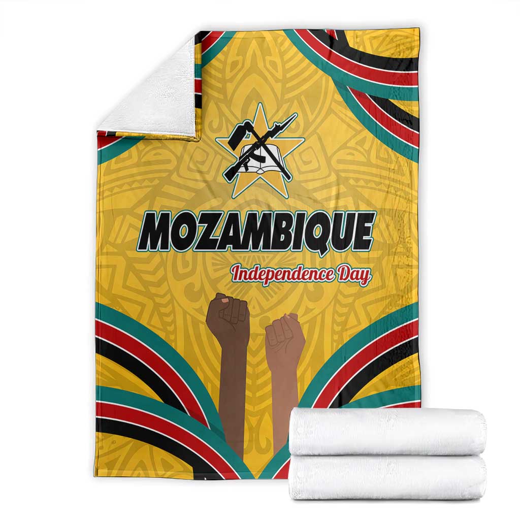 Mozambique Blanket Yellow Red Green Swirl Independence Day - African Pride