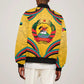 Mozambique Bomber Jacket Yellow Red Green Swirl Independence Day - African Pride