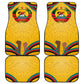 Mozambique Car Mats Yellow Red Green Swirl Independence Day - African Pride