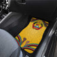 Mozambique Car Mats Yellow Red Green Swirl Independence Day - African Pride