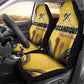 Mozambique Car Seat Cover Yellow Red Green Swirl Independence Day - African Pride