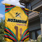 Mozambique Garden Flag Yellow Red Green Swirl Independence Day - African Pride