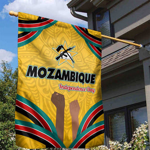 Mozambique Garden Flag Yellow Red Green Swirl Independence Day - African Pride