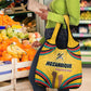 Mozambique Grocery Bag Yellow Red Green Swirl Independence Day - African Pride