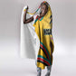 Mozambique Hooded Blanket Yellow Red Green Swirl Independence Day - African Pride