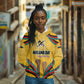 Mozambique Hoodie Yellow Red Green Swirl Independence Day - African Pride