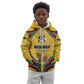 Mozambique Kid Hoodie Yellow Red Green Swirl Independence Day - African Pride