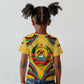 Mozambique Kid T shirt Yellow Red Green Swirl Independence Day - African Pride