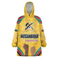 Mozambique Kid Wearable Blanket Hoodie Yellow Red Green Swirl Independence Day - African Pride