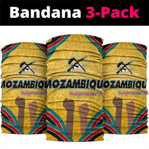 Mozambique Neck Gaiter Yellow Red Green Swirl Independence Day - African Pride