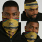 Mozambique Neck Gaiter Yellow Red Green Swirl Independence Day - African Pride