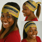 Mozambique Neck Gaiter Yellow Red Green Swirl Independence Day - African Pride