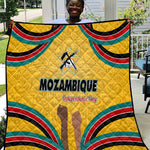 Mozambique Quilt Yellow Red Green Swirl Independence Day - African Pride