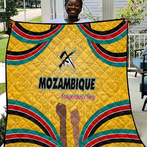 Mozambique Quilt Yellow Red Green Swirl Independence Day - African Pride