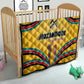 Mozambique Quilt Yellow Red Green Swirl Independence Day - African Pride