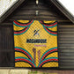 Mozambique Quilt Yellow Red Green Swirl Independence Day - African Pride