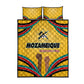 Mozambique Quilt Bed Set Yellow Red Green Swirl Independence Day - African Pride