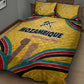 Mozambique Quilt Bed Set Yellow Red Green Swirl Independence Day - African Pride