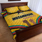 Mozambique Quilt Bed Set Yellow Red Green Swirl Independence Day - African Pride