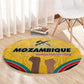 Mozambique Round Carpet Yellow Red Green Swirl Independence Day - African Pride
