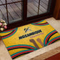 Mozambique Rubber Doormat Yellow Red Green Swirl Independence Day - African Pride