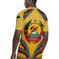 Mozambique Rugby Jersey Yellow Red Green Swirl Independence Day - African Pride
