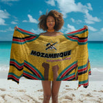 Mozambique Sarong Yellow Red Green Swirl Independence Day - African Pride