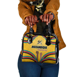 Mozambique Shoulder Handbag Yellow Red Green Swirl Independence Day - African Pride