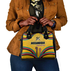 Mozambique Shoulder Handbag Yellow Red Green Swirl Independence Day - African Pride