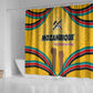 Mozambique Shower Curtain Yellow Red Green Swirl Independence Day - African Pride