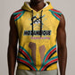Mozambique Sleeveless Hoodie Yellow Red Green Swirl Independence Day - African Pride