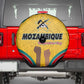 Mozambique Spare Tire Cover Yellow Red Green Swirl Independence Day - African Pride