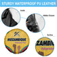 Mozambique Spare Tire Cover Yellow Red Green Swirl Independence Day - African Pride