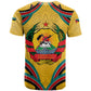 Mozambique T shirt Yellow Red Green Swirl Independence Day - African Pride