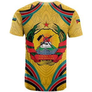 Mozambique T shirt Yellow Red Green Swirl Independence Day - African Pride