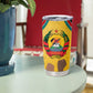 Mozambique Tumbler Cup Yellow Red Green Swirl Independence Day - African Pride