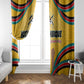 Mozambique Window Curtain Yellow Red Green Swirl Independence Day - African Pride