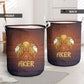 Aker Laundry Basket Ancient Egyptian Sunset Gradient, Twin Lion Guardians, and Solar Disc - African Pride
