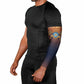Aker Arm Sleeves Ancient Egyptian Sunset Gradient, Twin Lion Guardians, and Solar Disc - African Pride